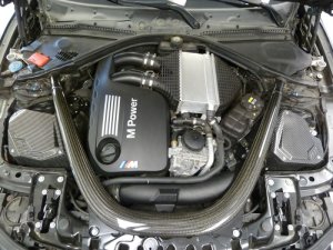 BMW M3 Performance Air Intake - Left + Right - AEM Induction - Cold Air Intake System, Roto-molded Plastic Tubes, Dryflow Filter, Powder-Coated Heatshields - `15-`20